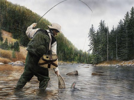 Fishing the Gallatin by Kevin Daniel art print