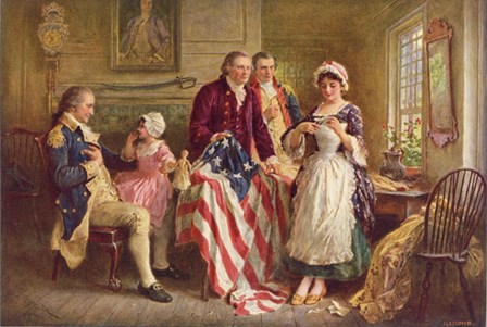 Betsy Ross, 1777 by Jean leon gerome Ferris art print