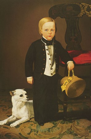 Boy with Dog by Charles Christian Nahl art print