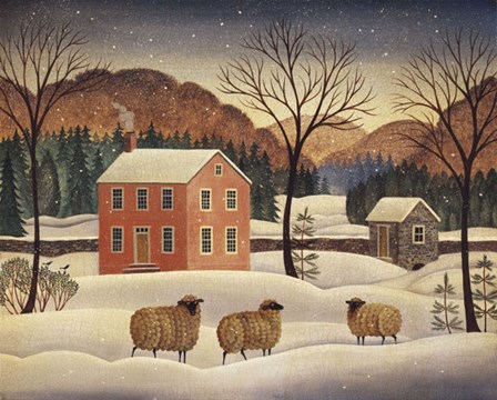 Winter Sheep II by Diane Ulmer Pedersen art print