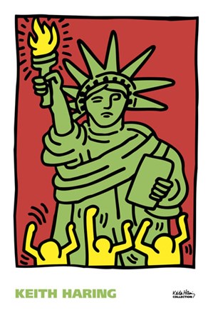 Statue of Liberty, 1986 by Keith Haring art print