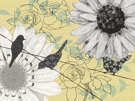 Birds on a Wire I by Jade Reynolds art print