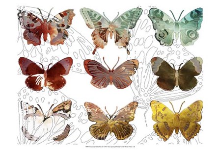 Layered Butterflies II by Sisa Jasper art print
