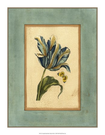 Crackled Spa Blue Tulip II by Vision Studio art print
