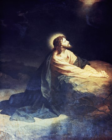 Christ in the Garden of Gethsemane Heinrich Hoffmann (1824-1911 German) art print