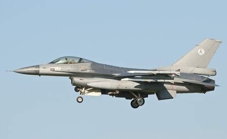 Dutch F-16 aircraft by Giovanni Colla/Stocktrek Images art print