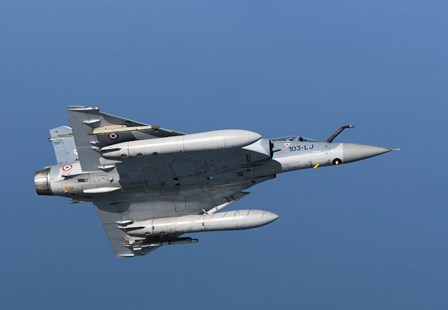 Mirage 2000C of the French Air Force (bottom view) by Gert Kromhout/Stocktrek Images art print