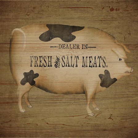 Pig Sign by Beth Albert art print