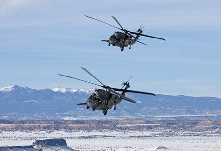 Two HH-60G Pave Hawk&#39;s over New Mexico by HIGH-G Productions/Stocktrek Images art print