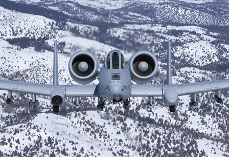 An A-10C Thunderbolt over Idaho with Snow by HIGH-G Productions/Stocktrek Images art print
