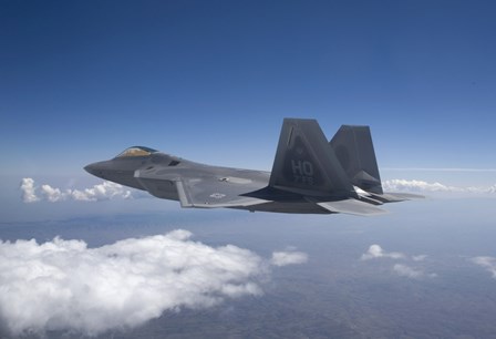An F-22 Raptor Flies Around Southern New Mexico by HIGH-G Productions/Stocktrek Images art print