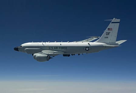 RC-135W Rivet Joint Aircraft Flies over the Midwest by HIGH-G Productions/Stocktrek Images art print