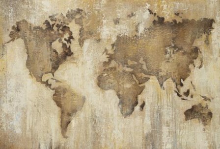 Map of the World by Liz Jardine art print