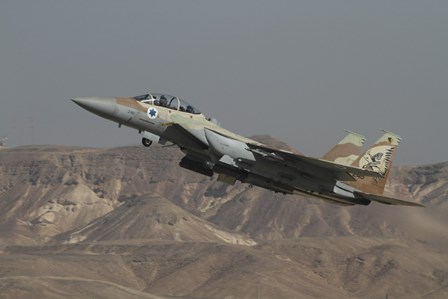 An F-15I Ra&#39;am of the Israeli Air Force takes off from Ovda Air Force Base by Ofer Zidon/Stocktrek Images art print