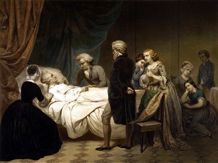 President George Washington on his Deathbed by John Parrot/Stocktrek Images art print