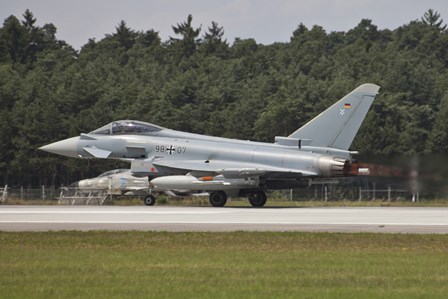 Eurofighter Typhoon of the German Air Force Taking Off by Timm Ziegenthaler/Stocktrek Images art print