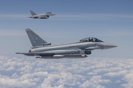 German Eurofighter Typhoon Jets by Timm Ziegenthaler/Stocktrek Images art print