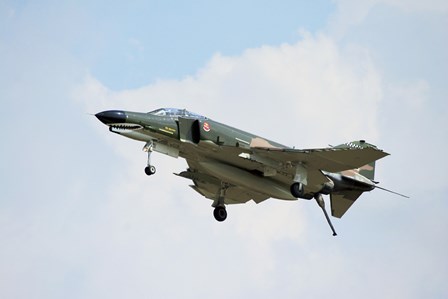 An F-4 Phantom in Flight over Houston, Texas by Terry Moore/Stocktrek Images art print