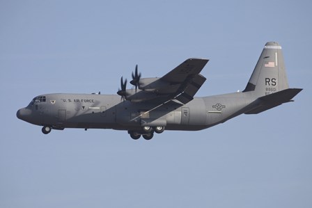 C-130J Super Hercules of the 86th Airlift Wing by Timm Ziegenthaler/Stocktrek Images art print