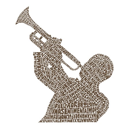 Trumpet Player (Greatest Jazz Tunes) by LA Pop art print