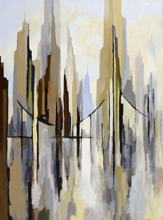 City Bridge (left) by Gregory Lang art print