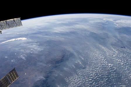 A Smoke Pall Dominates this view of Tropical Southern Africa by Stocktrek Images art print