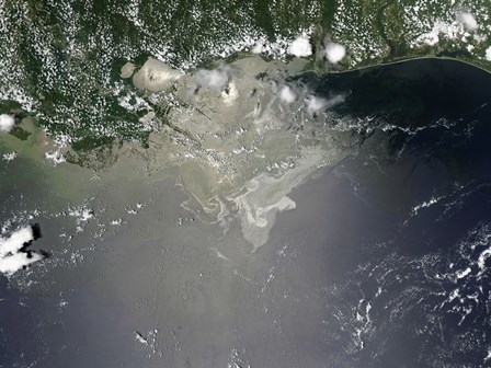 Oil  in the Gulf of Mexico by Stocktrek Images art print