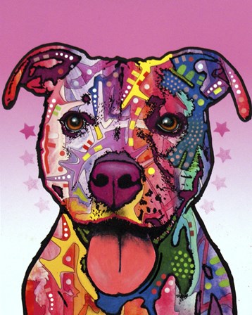 Cherish The Pitbull by Dean Russo art print