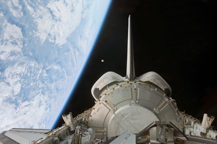Space Shuttle Discovery&#39;s Payload Bay Backdropped by Earth&#39;s Horizon by Stocktrek Images art print