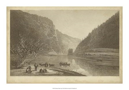 Delaware Water Gap by R. Hinshelwood art print