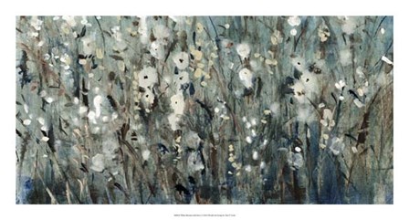 White Blooms with Navy I by Timothy O&#39;Toole art print