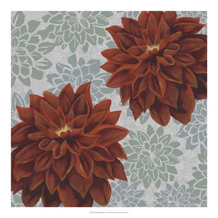 Woodblock Dahlias I by Grace Popp art print