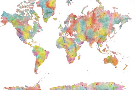 World Map 1 by Marlene Watson art print