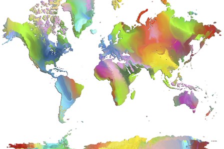World Map 2 by Marlene Watson art print