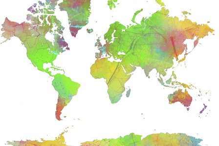 World Map 7 by Marlene Watson art print