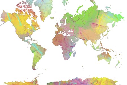 World Map 8 by Marlene Watson art print
