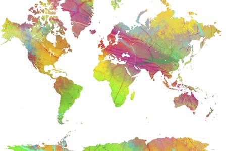 World Map 9 by Marlene Watson art print
