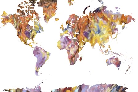 World Map Rock 1 by Marlene Watson art print