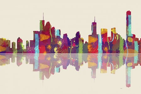 Brisbane Qld Skyline 1 by Marlene Watson art print