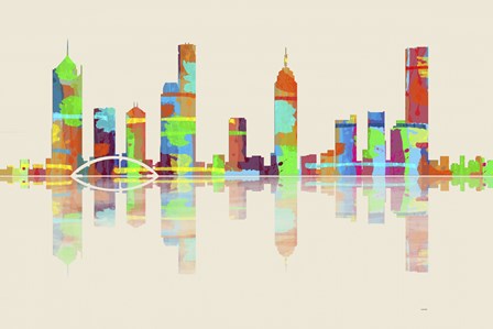 Melbourne Vic Skyline 1 by Marlene Watson art print