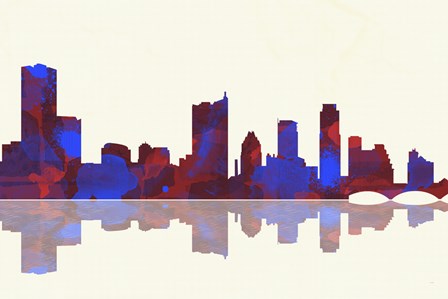 Austin Texas Skyline 1 by Marlene Watson art print