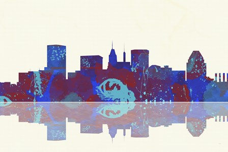 Baltimore Maryland Skyline 1 by Marlene Watson art print