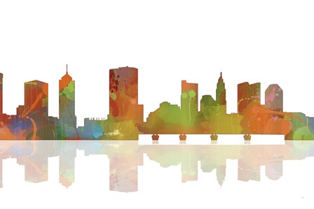 Columbus Ohio Skyline 1 by Marlene Watson art print