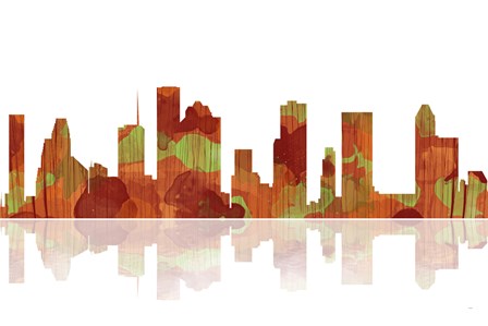 Houston Texas Skyline 1 by Marlene Watson art print