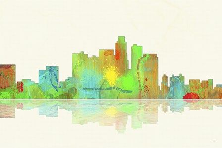 Los Angeles California Skyline 1 by Marlene Watson art print