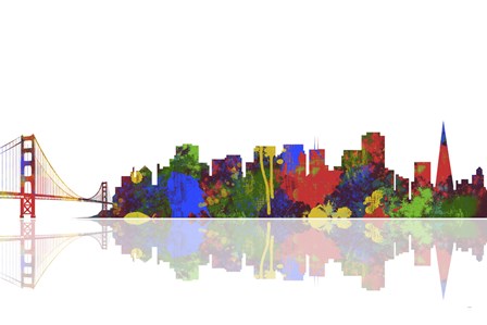 San Francisco California Skyline 1 by Marlene Watson art print