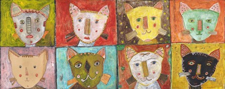 8 Cats by Jill Mayberg art print