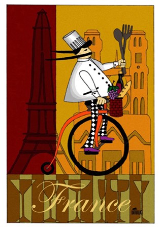 Chef in France by David Di Tullio art print