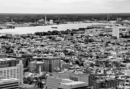 Aerial River (b/w) by Erin Clark art print