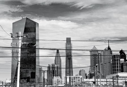 Industrial Skyline (b/w) by Erin Clark art print